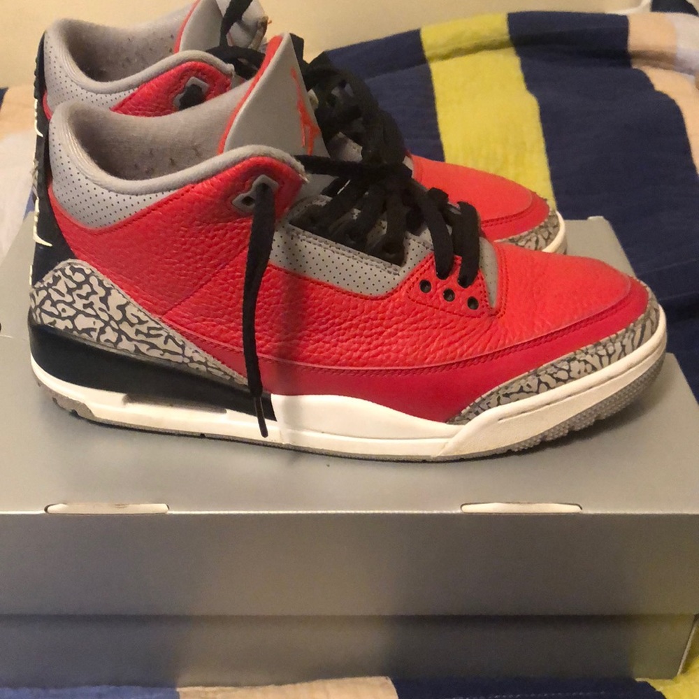 Air Jordan 3’s Retro “Red Cement/ Unite” - Picture 1 of 4